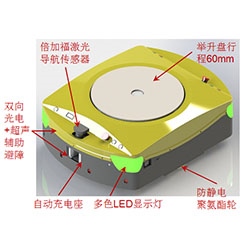 潜伏型重载举升式激光SLAM导航AGV